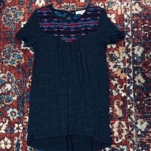 Grey tunic with embroidery